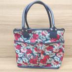 * CLUNK кривошип цветочный принт botanikaru цельный . карман рука сверху товар . большая сумка темно-синий женский мужской E