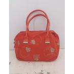 * about lovea bow тигр b ламе принт рука сумка "Boston bag" orange Gold женский P