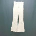 * ANAP Anap задний лента кромка повреждение красивый . одноцветный простой flare pants размер S белый женский E