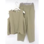 * LOWRYS FARM взрослый женщина cut and sewn брюки выставить верх и низ размер M хаки женский P