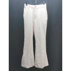 * Discoat disco -to центральный Press кромка разрез одноцветный простой flare pants размер S слоновая кость женский E