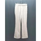 * JEANASIS Jeanasis общий рисунок талия резина взрослый ... красивый . сверху товар semi flare pants размер F бежевый женский E