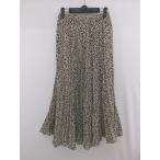 ショッピングダルメシアン ◇ RETROGIRL ダルメシアン柄 ウエストゴム ロング プリーツ スカート サイズM ライトベージュ系 ブラック レディース P