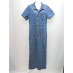 * MOUSSY Moussy Denim cloth casual cloth thick overall size 1 blue group lady's E