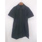 ◇ MARC BY MARC JACOBS 大人女子 綺麗め 半袖 膝丈 ワンピース サイズ6 ブラック レディース P