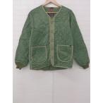 ◇ ALPHA INDUSTRIES エルボーパッチ 長袖 キルティング ジャケット サイズM カーキ グリーン系 メンズ P