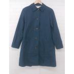 * KUMIKYOKU Kumikyoku задний разрез ходить на работу длинный рукав пальто с отложным воротником размер 2 темно-синий женский P