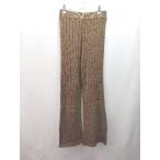 * nano universe талия резина сетка материалы лето предназначенный взрослый casual flare pants размер II Brown женский E