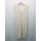 * * chocol raffine robe V шея кнопка стрейч тонкий безрукавка лучший размер F бежевый женский E