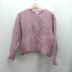 * ROKU casual шерсть хлопок осень-зима ko-te длинный рукав футболка надпись нет Pink Lady -sE