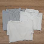 ◇ ◎ 《 UNIQLO/GU まとめ売り3点セット M/Lサイズ 薄手 フロントボタン 綺麗め シャツ ブラウス レディース 》 E