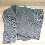 * United Arrows общий обратная сторона casual простой формальный S брючный костюм верх и низ размер 48 черный мужской E