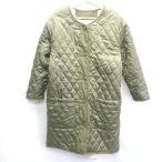 # ADAM ET ROPE Adam et Rope стеганое полотно двусторонний длинный рукав жакет размер M хаки слоновая кость женский E