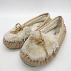 * MINNETONKA Minnetonka Flat мех осень-зима .. мокасины обувь размер 8 оттенок бежевого женский E