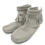 ■ Minnetonka ミネトンカ ショート フリンジブーツ サイズ7 ブラウン系 レディース E