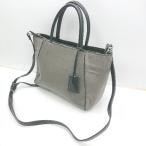 ショッピングzara ■ ZARA BASIC ザラ ベーシック 2way トート ショルダーバッグ グレー レディース E