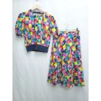 * ATELIER DOREE следы lie кукла общий рисунок многоцветный колени внизу длина юбка выставить верх и низ мульти- женский P