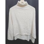 * UNIQLO Uniqlo вязаный пончо размер M "теплый" белый серия женский P
