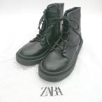 ■ ◎ ZARA ザラ ショート丈 ブーツ サイズEUR 33 CN 210/71 ブラック レディース E