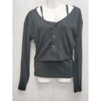 * AZUL BY MOUSSY azur bai Moussy топ кардиган ансамбль размер M черный женский P