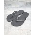 ◇ ⊂ Havaianas ハワイアナス ビーサン トング サンダル サイズ37-38 ブラック レディース P