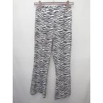 * Θ INGNI крыло Zebra рисунок flare pants размер M черный женский P