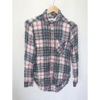 ◇ Θ AMERICAN EAGLE OUTFITTERS アメリカンイーグル チェック 長袖 シャツ サイズXS グレー マルチ レディース E
