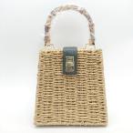 ◇ ⊂ ◎●未使用● fifth フィフス ショルダー ハンド かごバッグ ライトブラウン レディース E