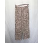 * ⊇ ECLINe Clan тысяч птица .. рисунок ботинки cut flare pants размер L оттенок бежевого женский E