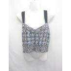 ショッピングzara ◇ Θ ZARA ザラ チェック ニット ラメ ビスチェ サイズEUR L USA L MEX 30 ブラック ブルー系 レディース E