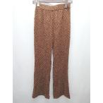 * ⊇ * * не использовался * ceposepo с биркой общий рисунок вязаный style flare pants размер M Brown оттенок бежевого женский E