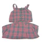 ◇ ⊂ JENNI love ジェニィラブ チェック柄 キッズ 膝丈 セットアップ サイズ140 レッド系 レディース E