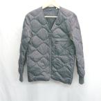 ◇ ⊇ UNIQLO ユニクロ フェザー 長袖 ノーカラーダウンジャケット サイズXS ネイビー レディース E