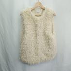 * ⊇ emi+emi плюс поддельный овца мех без рукавов лучший размер F бежевый женский E