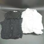 ◇ ⊂ 《 ZARA ザラ セット商品 ショート丈シャツ ニットトップス ショート丈キャミソール レディース 》 E