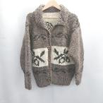 ◇ ⊇ ノーブランド カウチンニット 長袖 カーディガン サイズ表記なし ブラウン レディース E