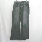 * Θ THE STANDARD The стандартный Denim широкий брюки размер L оттенок черного мужской E