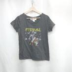 ◇ ⊂ BEAMS ビームス ディズニー フジロック 半袖 Tシャツ サイズF ブラック レディース E