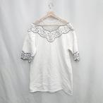 ◇ ⊂ GRACE CONTINENTAL グレースコンチネンタル レース 半袖 ミニ丈 ワンピース サイズ36 ホワイト レディース E