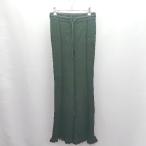 * ⊇ SANSeLF солнечный собственный талия резина flare pants размер надпись нет черный женский E