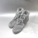 ■ ⊇ MINETONKA ミネトンカ ミドル ブーツ サイズL ブラック系 レディース E