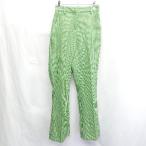 * ⊂ WHO'S WHO galleryf-zf- гарантия Lee талия резина в клетку flare pants размер F зеленый женский E