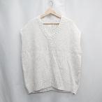 ◇ ⊇ TABLET hotel タブレットホテル 無地 長袖 半袖ニットセーター サイズF ホワイト系 レディース E