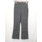 * Θ natural couture точка рисунок стрейч разрез flare pants размер F черный белый женский E