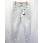 * Θ * * не использовался * JILL BLAZE? стрейч повреждение обработка обтягивающие джинсы брюки размер LL голубой серия мужской E