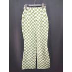 * Θ WC двойной si-WEGO в клетку flare pants размер F зеленый белый женский E