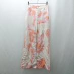 * Θ LAGUA GEM ковер ставрида японская .m хлопок 100% Thai большой рисунок flare pants размер S розовый серия женский E