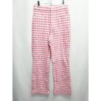 * ⊂ ZARA Zara проверка flare pants размер EUR XS USA XS MEX 24 розовый белый женский E