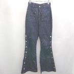 * Θ MELT THE LADY melt The reti ботинки cut брюки flare pants размер M темно-синий серия женский E