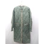 * ⊇ antiqua KINU anti ka простой серия длинный рукав стеганная куртка размер F хаки серия женский E